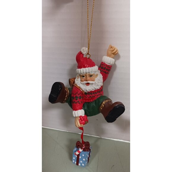 Vintage Santa Ornament Resin 5" Tall - Picture 1 of 6
